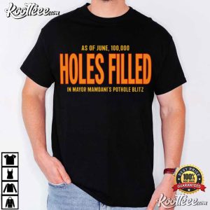 Holes Filled Mayor Mamdani Funny NYC Pothole Politics T Shirt (1)