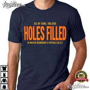Holes Filled Mayor Mamdani Funny NYC Pothole Politics T Shirt (2)