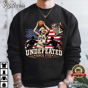 Undefeated Since 1776 Patriotic Basketball Fourth Of July T Shirt (2)