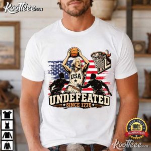 Undefeated Since 1776 Patriotic Basketball Fourth Of July T Shirt (3)