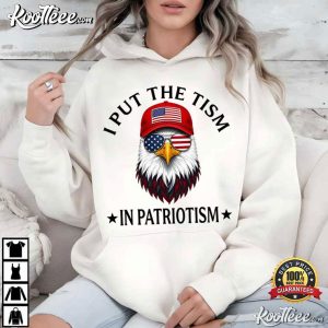 I Put The Tism In Patriotism Vintage American Eagle Flag T Shirt (2)