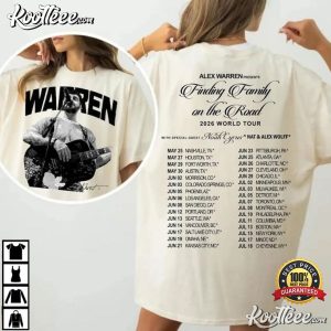 Alex Warren Finding Family On The Road Tour 2026 Vintage T Shirt (3)