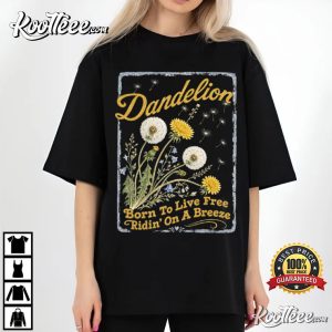 Born To Live Free Dandelion Country Music Graphic T Shirt (4)