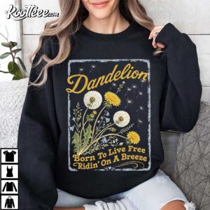 Born To Live Free Dandelion Country Music Graphic T Shirt (1)