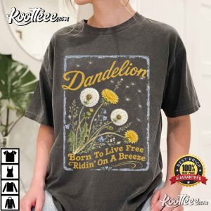 Born To Live Free Dandelion Country Music Graphic T Shirt (3)