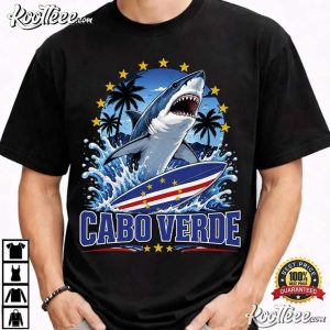 Cape Verde Flag Shark Roots Heritage Island Pride T-Shirt Cape Verde Flag Shark Roots Heritage Island Pride T Shirt (1)