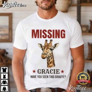 Gracie The Giraffe Missing Funny Lost Animal T Shirt (4)