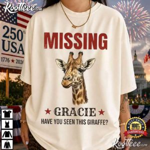 Gracie The Giraffe Missing Funny Lost Animal T-Shirt Gracie The Giraffe Missing Funny Lost Animal T Shirt (1)