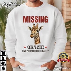 Gracie The Giraffe Missing Funny Lost Animal T-Shirt Gracie The Giraffe Missing Funny Lost Animal T Shirt (2)