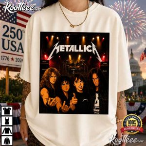 Metallica Band Photo Retro Concert Fan Merch T Shirt (4)