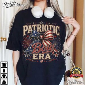 America 4th Of July Patriotic Bow Coquette T Shirt (4)