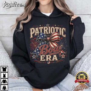 America 4th Of July Patriotic Bow Coquette T Shirt (2)