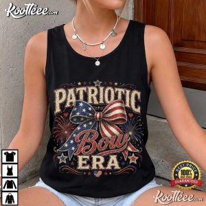 America 4th Of July Patriotic Bow Coquette T Shirt (3)