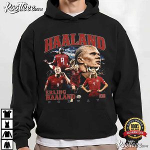 Erling Haaland Retro Norway Haaland Soccer T Shirt (4)