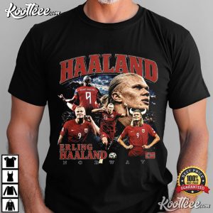 Erling Haaland Retro Norway Haaland Soccer T Shirt (1)