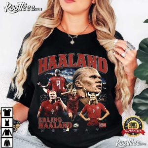 Erling Haaland Retro Norway Haaland Soccer T Shirt (2)