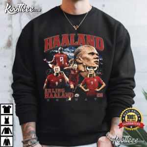 Erling Haaland Retro Norway Haaland Soccer T Shirt (3)