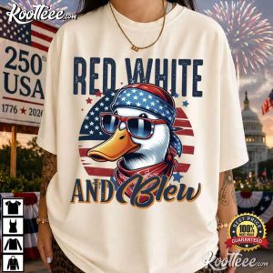 Red White And Blew Duck Patriotic 4th Of July T-Shirt Red White And Blew Duck Patriotic 4th Of July T Shirt (6)