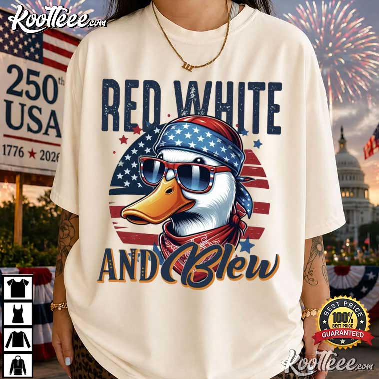 Red White And Blew Duck Patriotic 4th Of July T-Shirt Red White And Blew Duck Patriotic 4th Of July T-Shirt