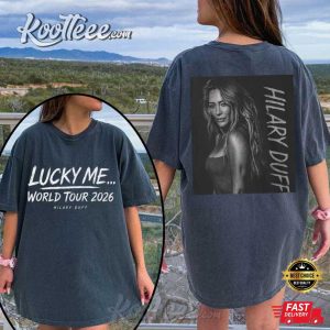 Hilary Duff Fan Merch Lucky Me World Tour Music Lovers T Shirt (2)