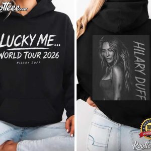 Hilary Duff Fan Merch Lucky Me World Tour Music Lovers T-Shirt Hilary Duff Fan Merch Lucky Me World Tour Music Lovers T Shirt (3)