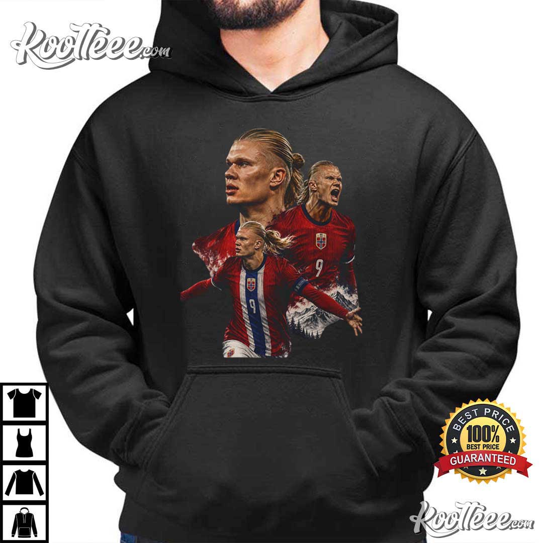 Erling Haaland Norway Football Vintage Soccer Norwegian T-Shirt