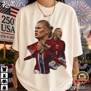 Erling Haaland Norway Football Vintage Soccer Norwegian T Shirt (1)