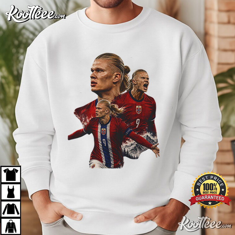 Erling Haaland Norway Football Vintage Soccer Norwegian T-Shirt Erling Haaland Norway Football Vintage Soccer Norwegian T-Shirt