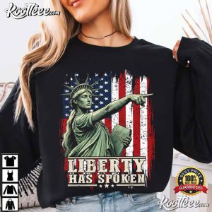 Statue Of Liberty Liberty Has Spoken Graphic T-Shirt Statue Of Liberty Liberty Has Spoken Graphic T Shirt (4)