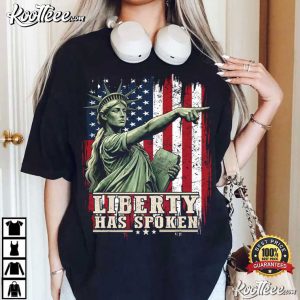 Statue Of Liberty Liberty Has Spoken Graphic T Shirt (1)