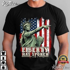 Statue Of Liberty Liberty Has Spoken Graphic T-Shirt Statue Of Liberty Liberty Has Spoken Graphic T Shirt (2)