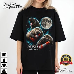 Neil The Seal Cute Animal Meme Moon Space T Shirt (2)