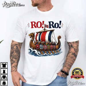 Norway Viking Longship Ro Ro Norse Football T Shirt (1)