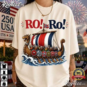 Norway Viking Longship Ro Ro Norse Football T Shirt (3)
