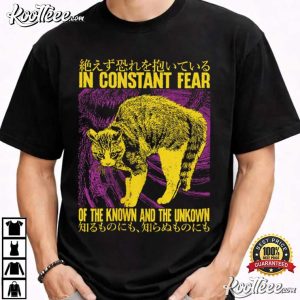 In Constant Fear Of The Known And The Unknown Vintage Japanese Cat T Shirt (3)