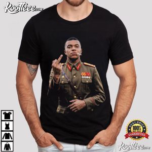 Dictator Mbappe Middle Finger Propaganda Style Football Graphic T Shirt (2)