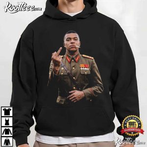 Dictator Mbappe Middle Finger Propaganda Style Football Graphic T Shirt (3)