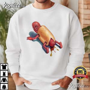 Dirty Dog Fallen Hot Dog Art T Shirt (4)