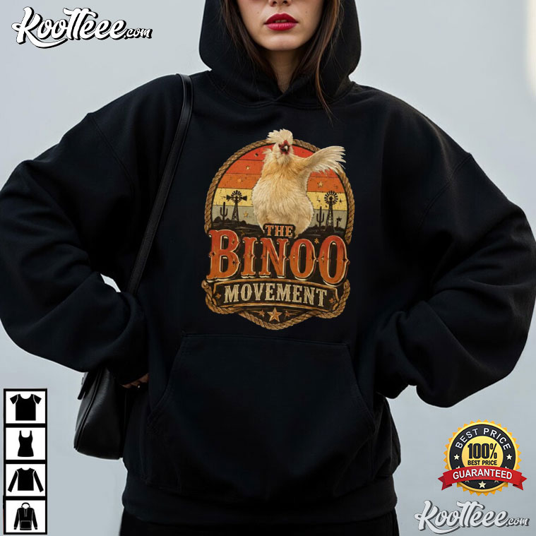 The Binoo Movement Fan Lovers Trendy Meme Chicken T-Shirt The Binoo Movement Fan Lovers Trendy Meme Chicken T-Shirt
