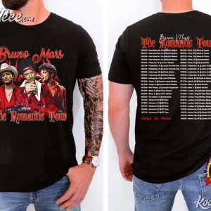 Bruno Mars The Romantic Tour 2026 Fan Merch Music T Shirt (1)