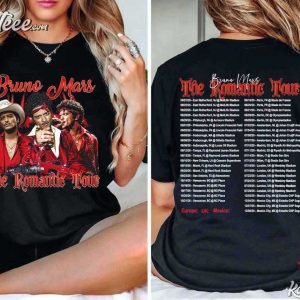 Bruno Mars The Romantic Tour 2026 Fan Merch Music T-Shirt Bruno Mars The Romantic Tour 2026 Fan Merch Music T Shirt (3)