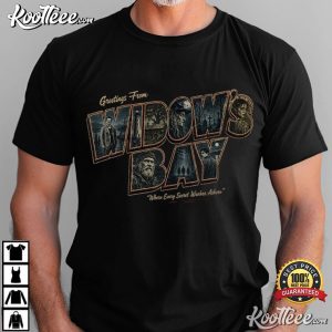 Greetings From Widow’s Bay Vintage Coastal Horror Movie T Shirt (1)