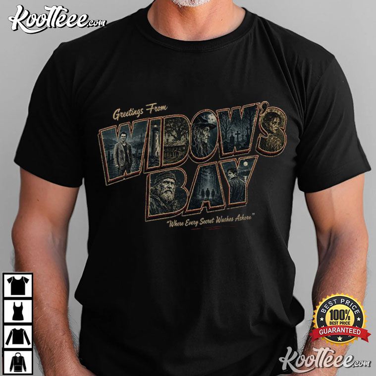 Greetings From Widow’s Bay Vintage Coastal Horror Movie T-Shirt
