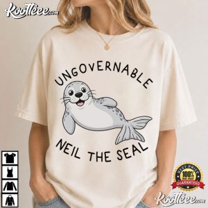 Ungovernable Neil The Seal Funny Cute Marine Animal T Shirt (4)