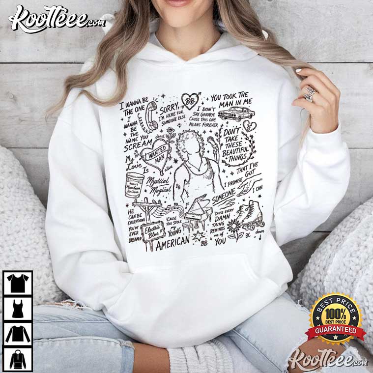 Benson Boone Vintage American Heart Pop Concert T-Shirt Benson Boone Vintage American Heart Pop Concert T-Shirt
