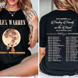 Alex Warren Finding Family On The Road Moon 2026 World Tour T Shirt (4)