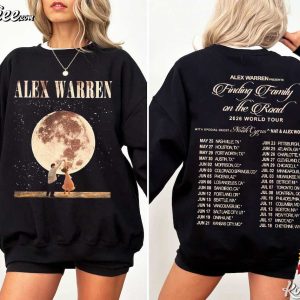 Alex Warren Finding Family On The Road Moon 2026 World Tour T Shirt (1)