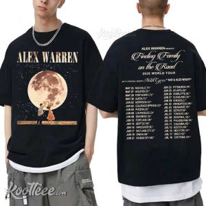 Alex Warren Finding Family On The Road Moon 2026 World Tour T Shirt (2)