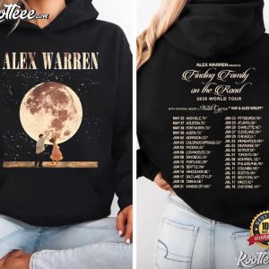 Alex Warren Finding Family On The Road Moon 2026 World Tour T Shirt (3)