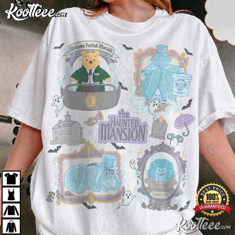 Winnie The Pooh Haunted Mansion Retro Halloween T-Shirt Winnie The Pooh Haunted Mansion Retro Halloween T-Shirt